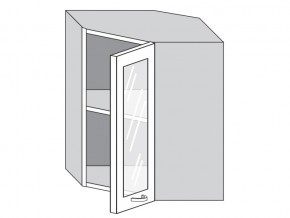 1.60.3у Шкаф настенный (h=720) угловой на 600мм со стекл. дверцей в Кудымкаре - kudymkar.magazin-mebel74.ru | фото