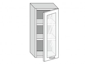 19.40.3 Шкаф настенный (h=913) на 400мм с 1-ой стекл. дверцей в Кудымкаре - kudymkar.magazin-mebel74.ru | фото