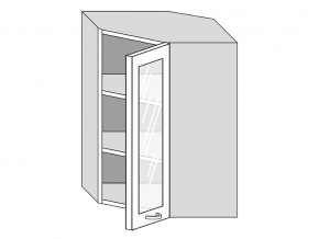 19.60.3у Шкаф настенный (h=913) угловой на 600мм со стекл. дверцей в Кудымкаре - kudymkar.magazin-mebel74.ru | фото