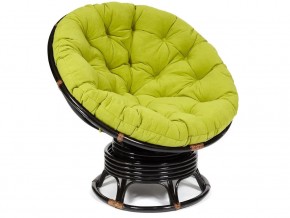 Кресло-качалка Papasan w 23/01 B с подушкой Antique brown, флок Олива в Кудымкаре - kudymkar.magazin-mebel74.ru | фото