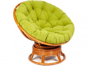 Кресло-качалка Papasan w 23/01 B с подушкой Cognac, флок Олива в Кудымкаре - kudymkar.magazin-mebel74.ru | фото