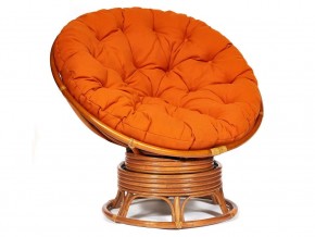 Кресло-качалка Papasan w 23/01 B с подушкой Cognac, ткань Оранжевый в Кудымкаре - kudymkar.magazin-mebel74.ru | фото