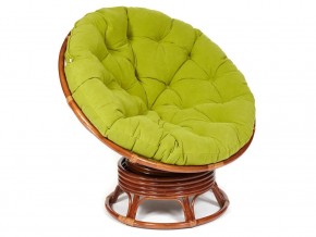 Кресло-качалка Papasan w 23/01 B с подушкой Pecan, флок Олива в Кудымкаре - kudymkar.magazin-mebel74.ru | фото