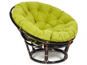 Кресло Papasan 23/01 W с подушкой Antique brown, флок Олива в Кудымкаре - kudymkar.magazin-mebel74.ru | фото