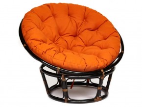 Кресло Papasan 23/01 W с подушкой Antique brown, ткань Оранжевый в Кудымкаре - kudymkar.magazin-mebel74.ru | фото