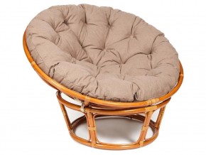 Кресло Papasan 23/01 W с подушкой Cognac, экошерсть Коричневый в Кудымкаре - kudymkar.magazin-mebel74.ru | фото