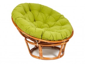 Кресло Papasan 23/01 W с подушкой Cognac, флок Олива в Кудымкаре - kudymkar.magazin-mebel74.ru | фото