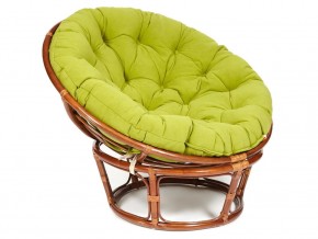 Кресло Papasan 23/01 W с подушкой Pecan, флок Олива в Кудымкаре - kudymkar.magazin-mebel74.ru | фото