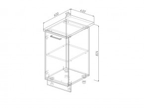 Н 40 Модуль нижний Без Столешницы МН 40 в Кудымкаре - kudymkar.magazin-mebel74.ru | фото